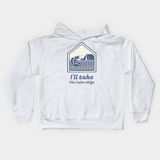 Fishing at the lake Kids Hoodie